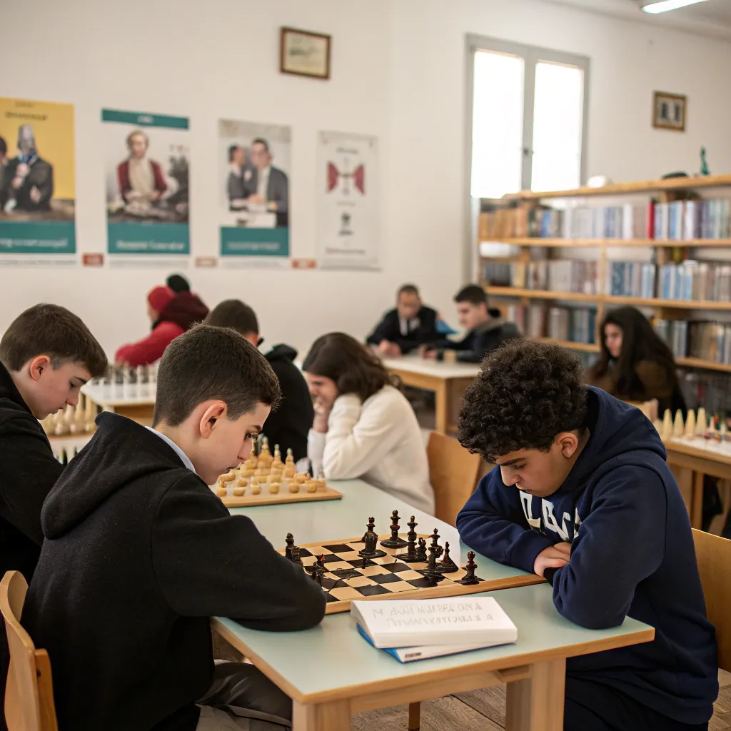 Chess class in session